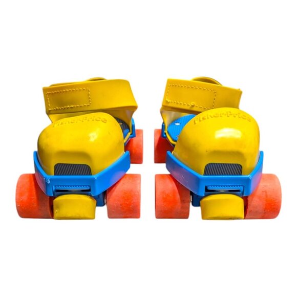 Vintage Fisher Price 1-2-3 Grow With Me Roller Skates Blue/Yellow - Adjustable - Picture 2 of 6
